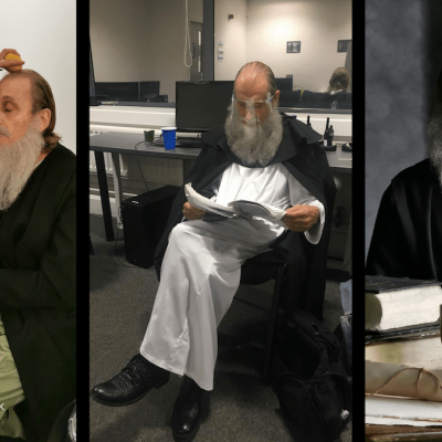 Marianna Coletta, Make Up Designer, ages Jared Morgan for his elderly scenes as Wycliffe
